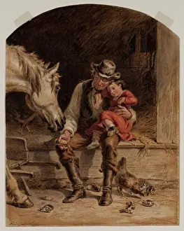 Stable Prints: Feeding the Horse, 19th century. Creator: Felix Octavius Carr Darley