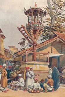 John Murray Prints: A Feeding-Place for Birds, Ahmedabad, c1880 (1905). Artist: Alexander Henry Hallam Murray