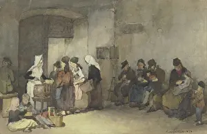 Hardship Prints: Feeding the poor, 1872. Creator: Rudolph Hirth