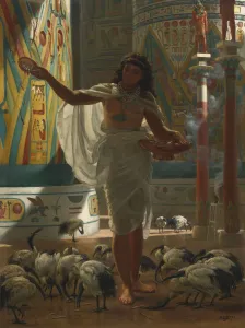 Poynter Prints: Feeding the Sacred Ibis in the Halls of Karnak