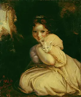 Sir Joshua Prints: Felina with a Kitten, 1788. Creator: Sir Joshua Reynolds