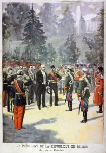 Felix Faure, President of France, received at the Peterhof, St Petersburg, Russia, 1897 Felix Faure, President of France, received at the Peterhof, St Petersburg, Russia, 1897