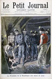 Lens Prints: Felix Faure, President of the Republic, in the Mines at Lens, 1898. Artist: F Meaulle