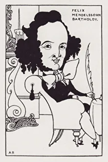 Leonard Smithers Prints: Felix Mendelssohn Bartholdy, from The Savoy No. 8, 1896. Creator: Aubrey Beardsley