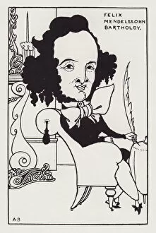 Walker Gallery: Felix Mendelssohn Bartholdy, from The Savoy No. 8, 1896. Creator: Aubrey Beardsley