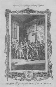 Hampshire Prints: Felton assassinating the Duke of Buckingham, 1773. Creator: Charles Grignion