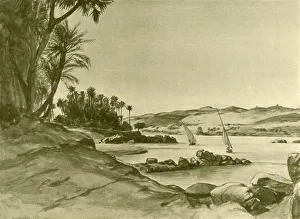 Felucca Prints: Feluccas on the River Nile, Egypt, 1898. Creator: Christian Wilhelm Allers