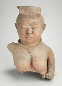 Java Prints: Female Bust, 14th century. Creator: Unknown