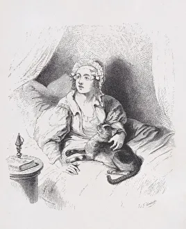 John Thompson Prints: The Female Cat from The Complete Works of Beranger, 1836. Creator: John Thompson