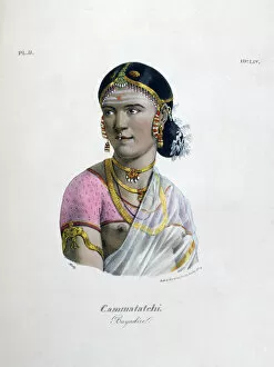 Female dancer (bayadere), 1828. Artist: Marlet et Cie