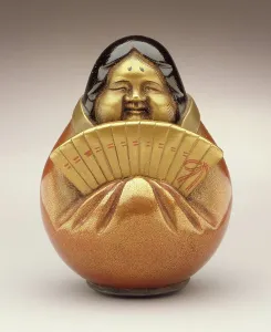 Lacquer Prints: Female Daruma Doll, 19th century. Creator: Unknown