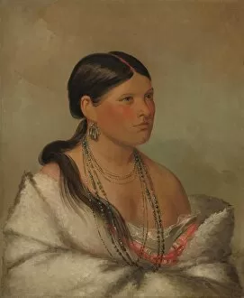 Black Hair Gallery: The Female Eagle - Shawano, 1830. Creator: George Catlin