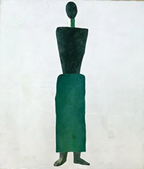 State Russian Museum Gallery: Female figure, 1928-1929. Creator: Malevich, Kasimir Severinovich (1878-1935)