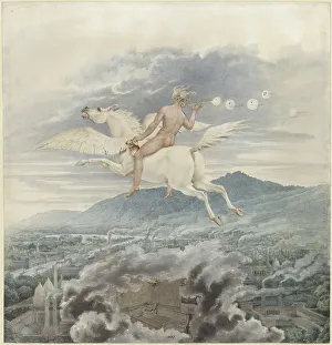 Pegasus Prints: Female figure (blowing bubbles)