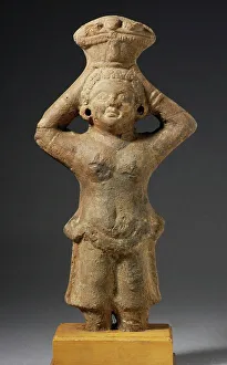 Domestic Chore Prints: Female Figure Carrying a Basket, 1st century BCE-2nd century CE. Creator: Unknown
