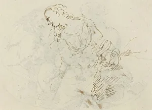 Penitent Prints: Female Figure (Penitent Magdalene?) [verso]. Creator: Donato Creti