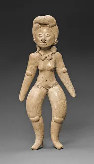 Ceramic And Pigment Prints: Female Figurine, A. D. 800 / 1400. Creator: Unknown