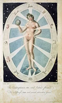 Kneller Gallery: The female form with astrological symbols, 1790