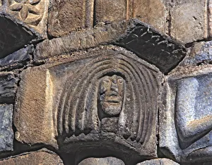 Luis Prints: Female Head, capital of the facade of the church of San Luis de Alos d Aneu