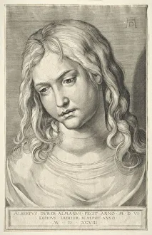16th 17th Century Prints: Female Head. Creator: Aegidius Sadeler (Flemish, c. 1570-1629)
