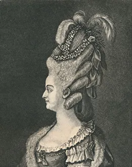 Habsburg Lotharingen Prints: Female Head-Gear: Marie Antoinette, 1783, (1886)