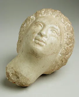 Graeco Roman Prints: Female Head, Greco-Roman Period (305 BCE-641 CE). Creator: Unknown