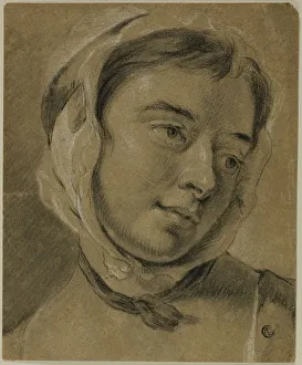 Enigmatic Prints: Female Head, n.d. Creators: Thomas Frye, Sir James Thornhill