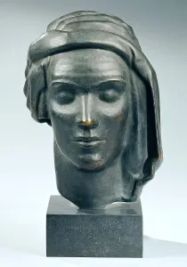 Modest Prints: Female head with turban (Edwarda), 1935. Creator: Viktor Planckh