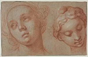 Abraham Bloemaert Dutch Gallery: Two Female Heads, first half 17th century. Creator: Abraham Bloemaert (Dutch, 1564-1651)