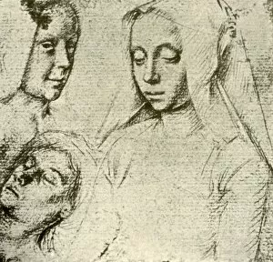 Gerard David Gallery: Three Female Heads, late 15th-early 16th century, (1908). Creator: Gerard David