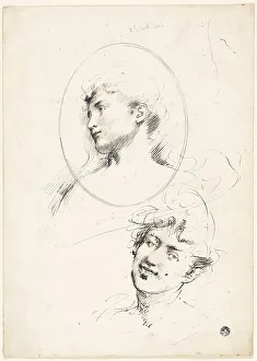 Chase William Merritt Prints: Two Female Heads, n.d. Creator: William Merritt Chase