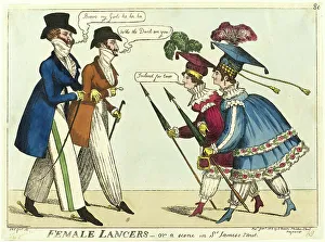 Cruikshank Ir Prints: Female Lancers - or A Scene in St