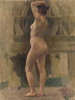Life Model Prints: Female Nude, 1889. Creator: Andor Boruth