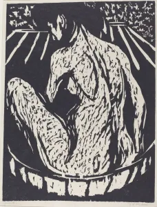 Die Brucke Prints: Female Nude, 1908. Creator: Ernst Kirchner