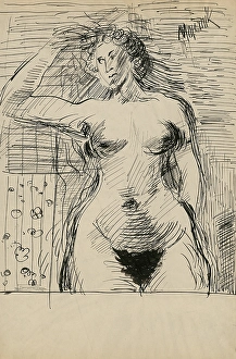 Distracted Prints: Female nude, 1930-1939. Creator: Cyprian Majernik