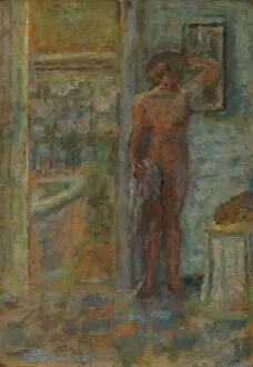 Oslo Collection: Female nude in an interior, c. 1917. Creator: Bonnard, Pierre (1867-1947)