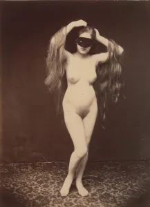 Erotica Prints: [Female Nude with Mask], ca. 1870. Creator: Unknown