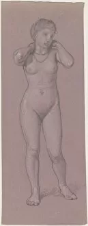 Veder Elihu Gallery: Female Nude with Necklace, 1870s-1880s. Creator: Elihu Vedder