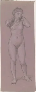 Female Nude with Necklace, 1870s-1880s. Creator: Elihu Vedder