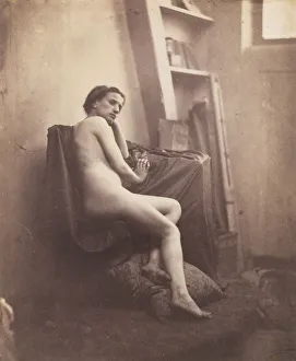 Frank Prints: [Female Nude in Studio], 1856-59. Creator: Frank Chauvassaigne