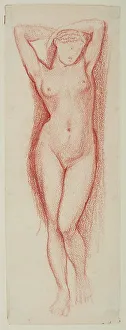 Life Drawing Prints: Female nude - study, 1864. Creator: Sir Edward Coley Burne-Jones