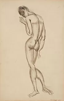 Cubism Gallery: Female Nude, Back View, 1909. Creator: Max Weber