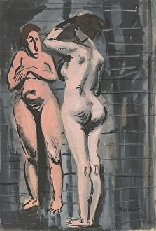 Cyprian Prints: Two female nudes, 1936. Creator: Cyprian Majernik