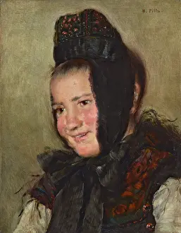 1875 Prints: Female Portrait, 1875. Creator: Otto Piltz