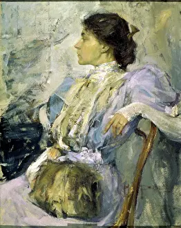 Hair Up Prints: Female Portrait, 1908. Creator: Nikolay Feshin