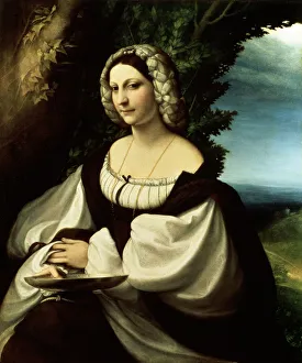 Allegri Prints: Female portrait, c1518. Artist: Correggio