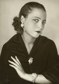 Make Up Prints: Female Portrait, French, about 1925. Creator: Yva
