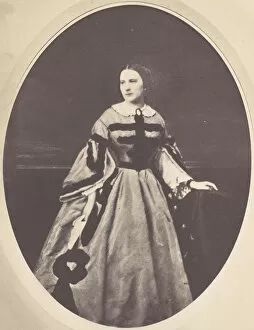 [Female Portrait, Standing, Looking Left], 1850s-60s. Creator: Franz Antoine
