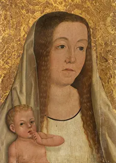 Veil Prints: Female Saint with the Christ Child, c1500. Creator: Swabian Master