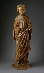 Polychrome Prints: Female Saint (Saint Mary Magdalene), c.1510. Creator: Unknown